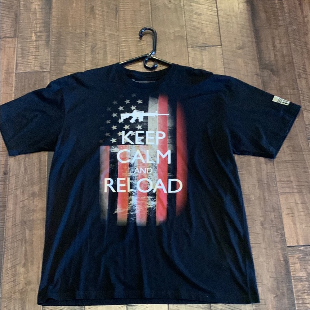 Black Keep Calm and Reload Men's Shirt